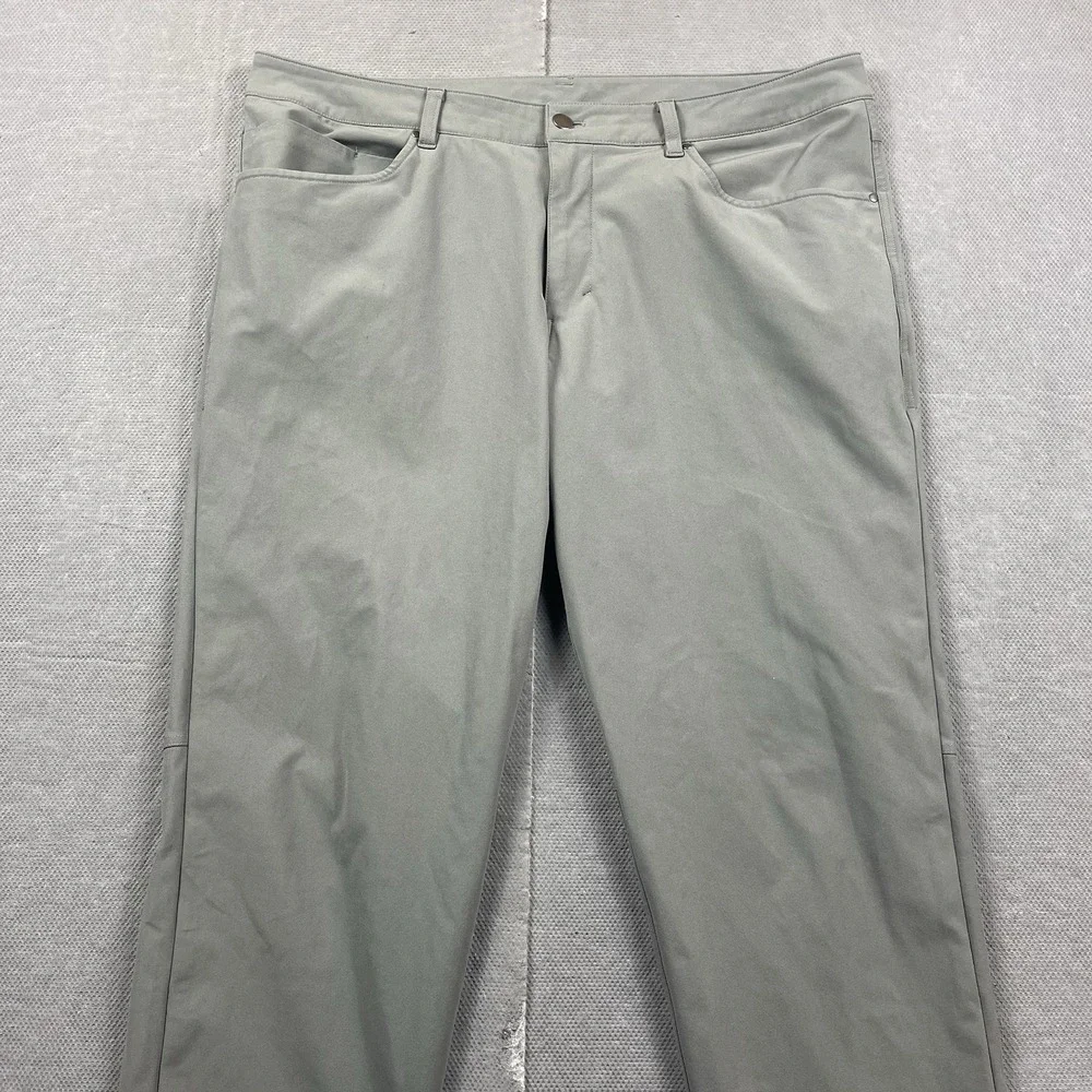 Lululemon ABC Pants Mens 38x33 Green Slim Fit Athletic Stretch Golf Chino Casual